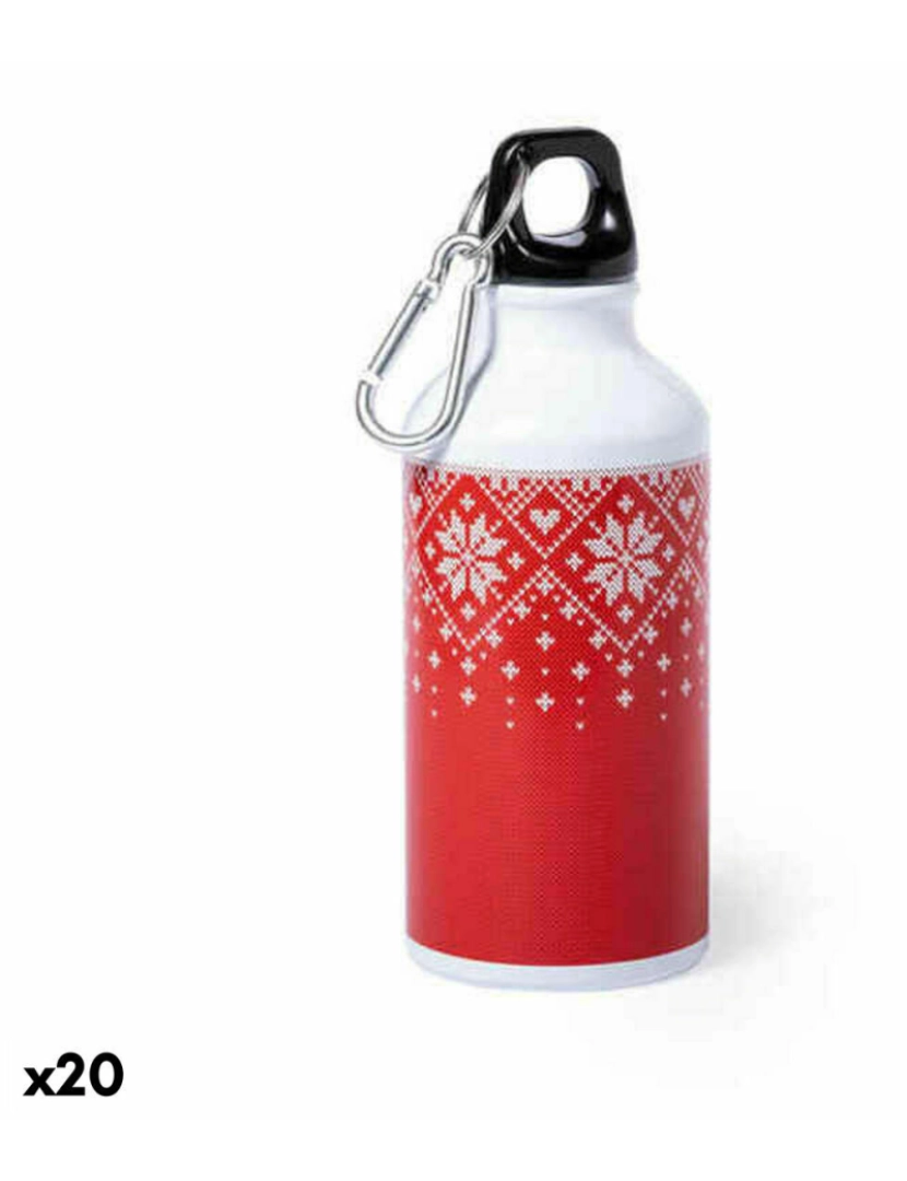 imagem de Garrafa de Alumínio 146664 Natal Vermelho Metal (400 ml) (20 Unidades)1