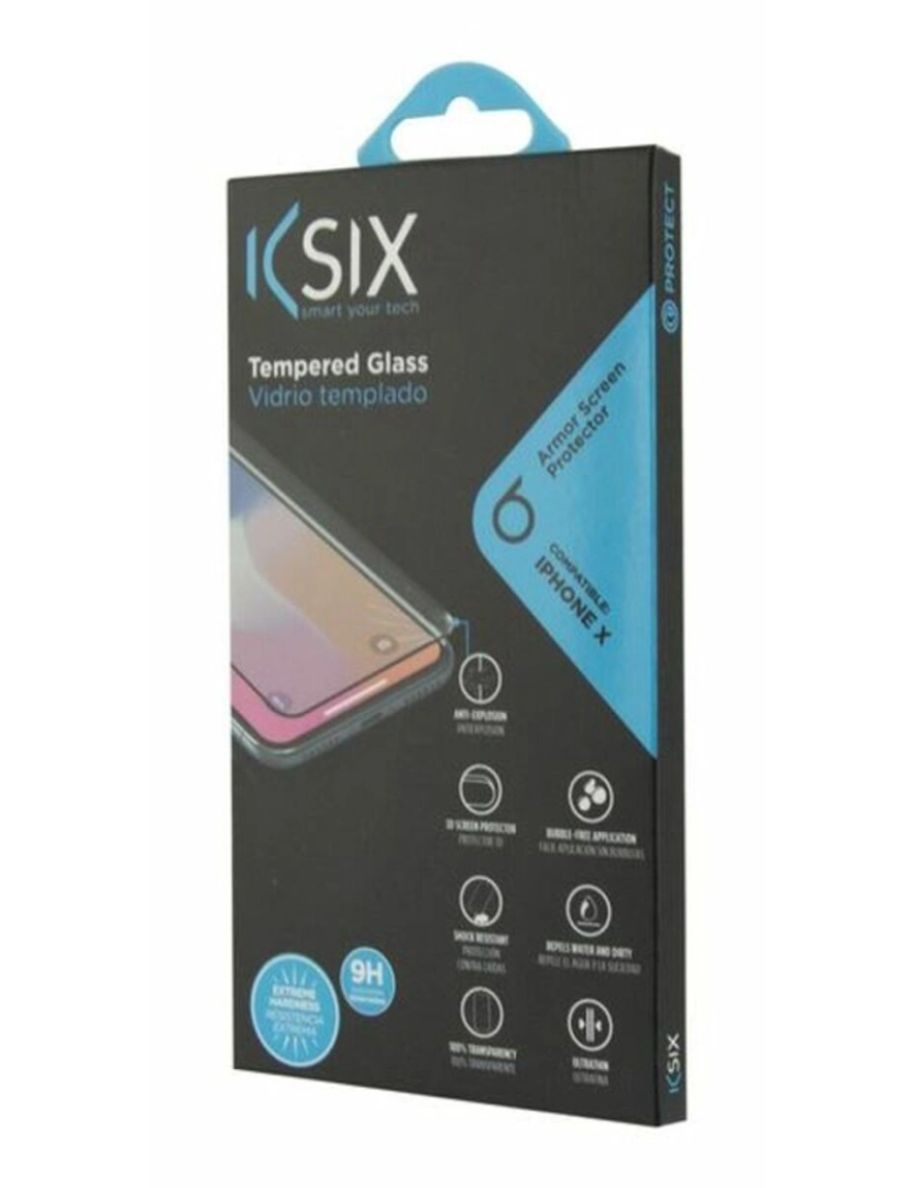 KSIX - Protetor de vidro temperado para o telemóvel Iphone X-Xs KSIX Armor Preto