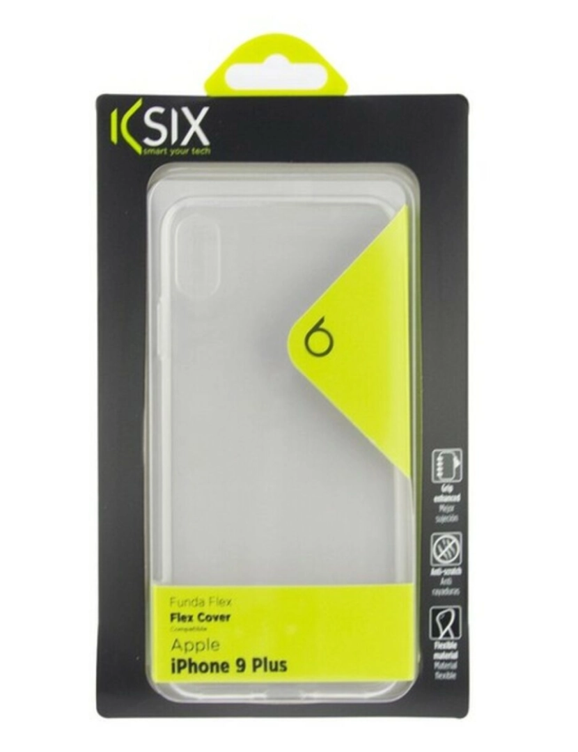 imagem de Capa para Telemóvel Iphone Xs Max KSIX Flex Transparente1