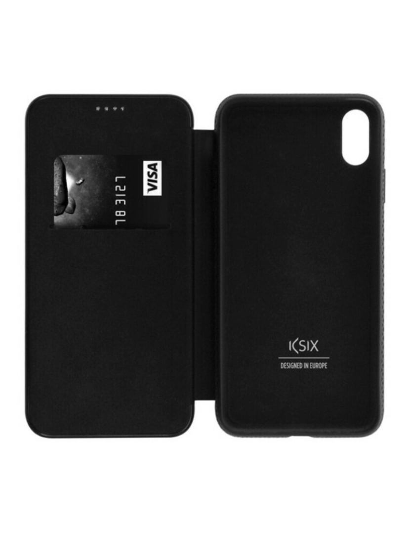 imagem de Capa tipo Livro para o Telemóvel Iphone XS Max KSIX Executive Preto2