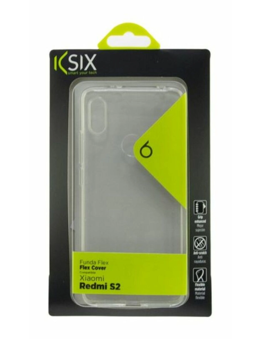 KSIX - Capa para Telemóvel Xiaomi Redmi Note S2 KSIX Flex TPU Transparente