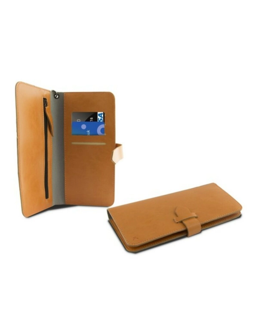 KSIX - Capa para Telemóvel Universal Livro Smartphone 5,5" KSIX BXFU14T5.5NJ Laranja