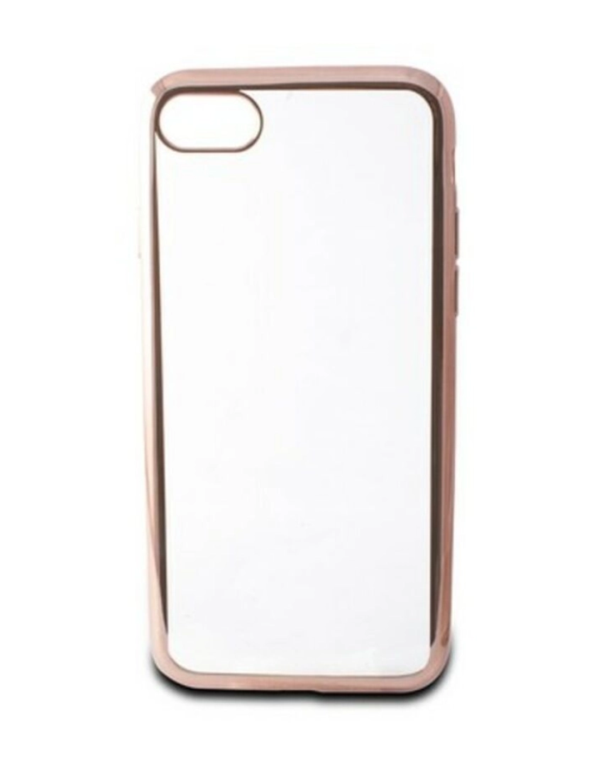 Contact - Capa para Telemóvel Iphone 7/8 Contact Flex Metal TPU Transparente Ouro rosa Metalizado