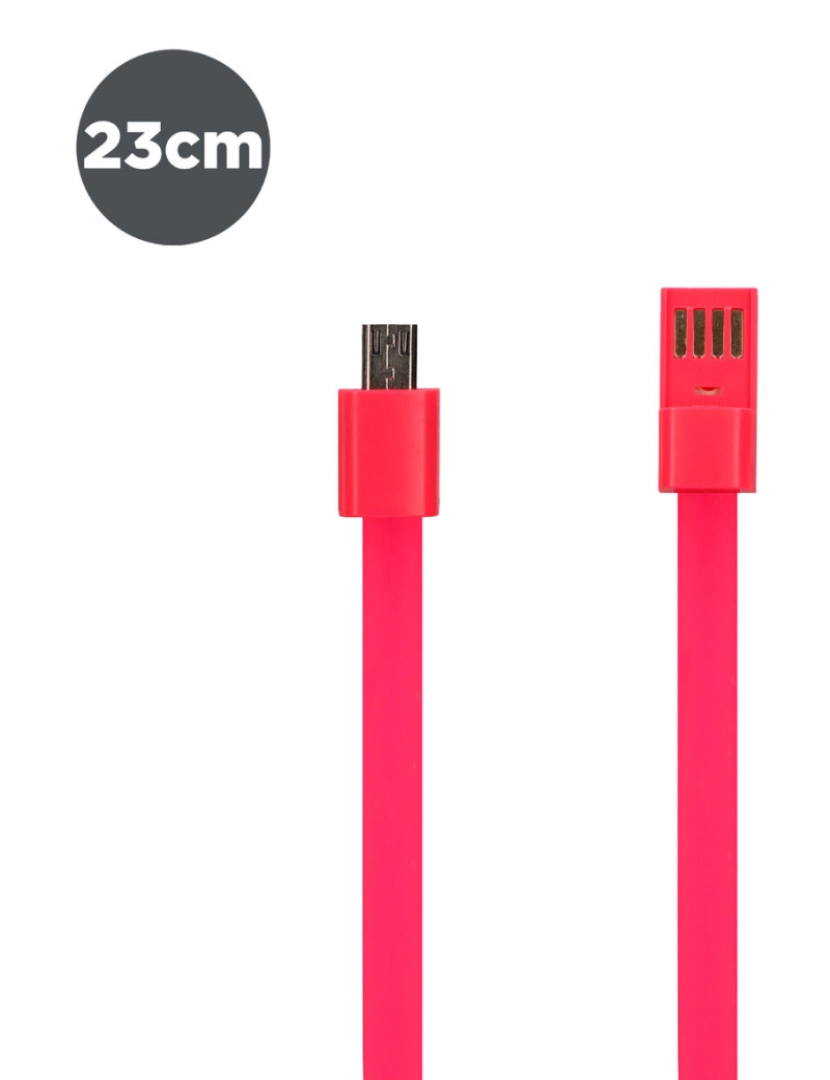 imagem de Pulseira Cabo Micro USB Contact 23 cm Cor de rosa2