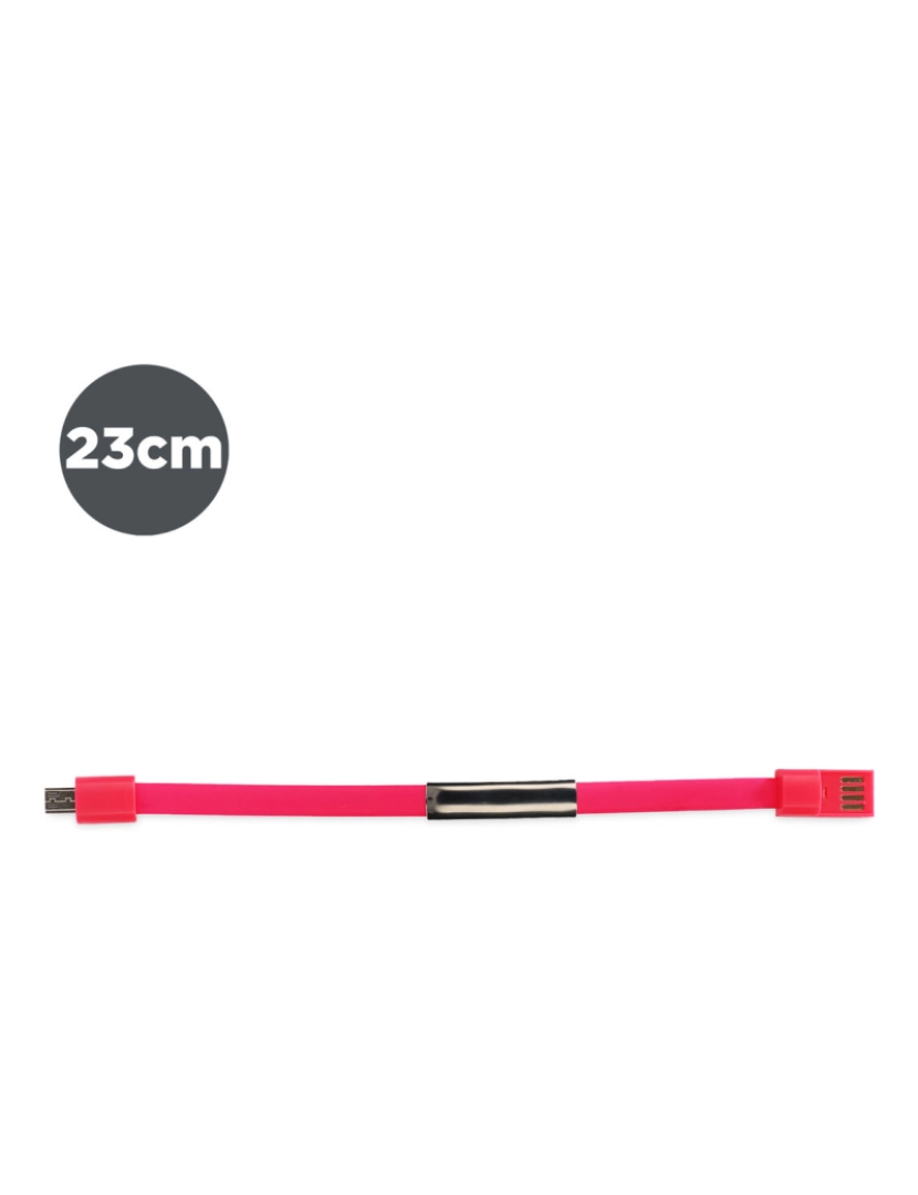 imagem de Pulseira Cabo Micro USB Contact 23 cm Cor de rosa3