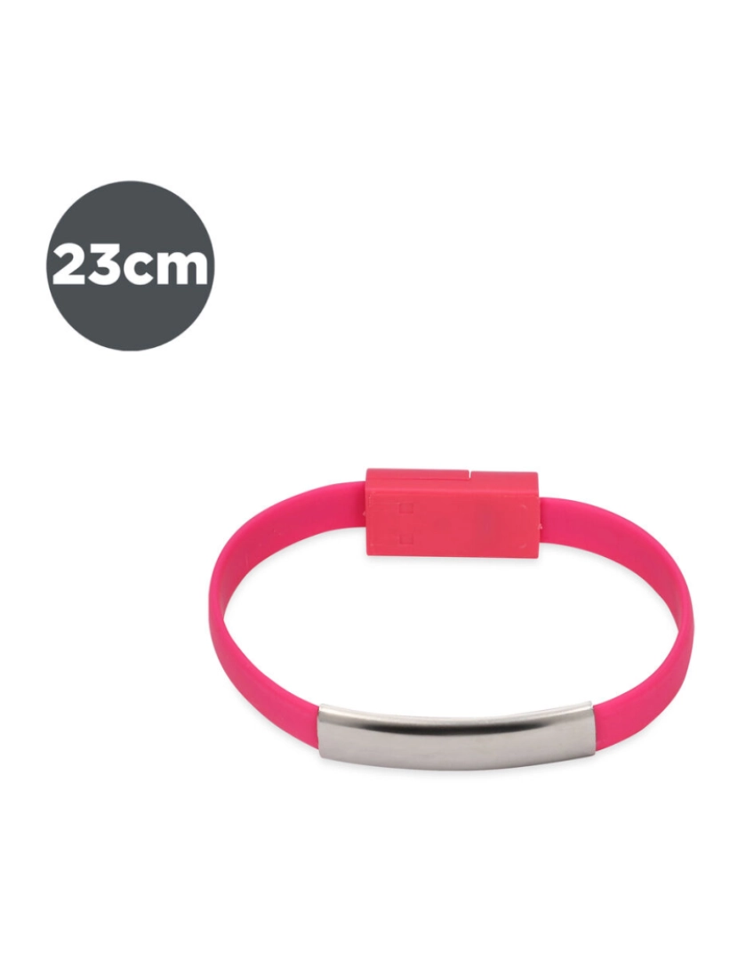 imagem de Pulseira Cabo Micro USB Contact 23 cm Cor de rosa4