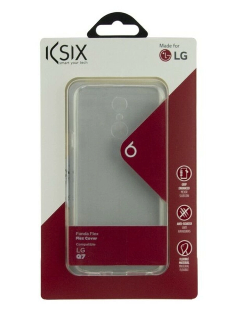KSIX - Capa para Telemóvel Lg Q7 Flex TPU Transparente