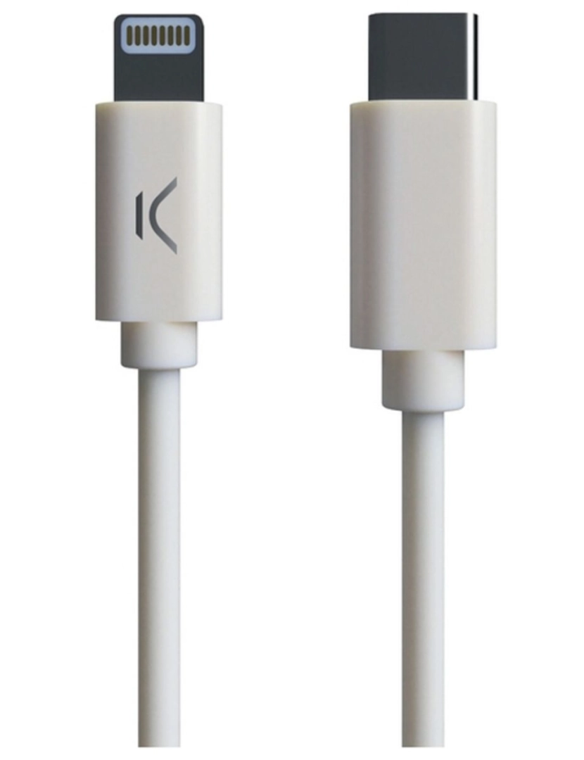 KSIX - Cabo USB-C para Lightning KSIX MFI (1 m) Branco