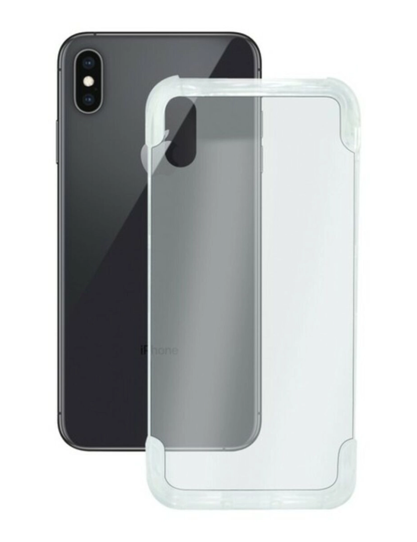 imagem de Capa para Telemóvel Iphone Xs Max KSIX Flex Armor Transparente1