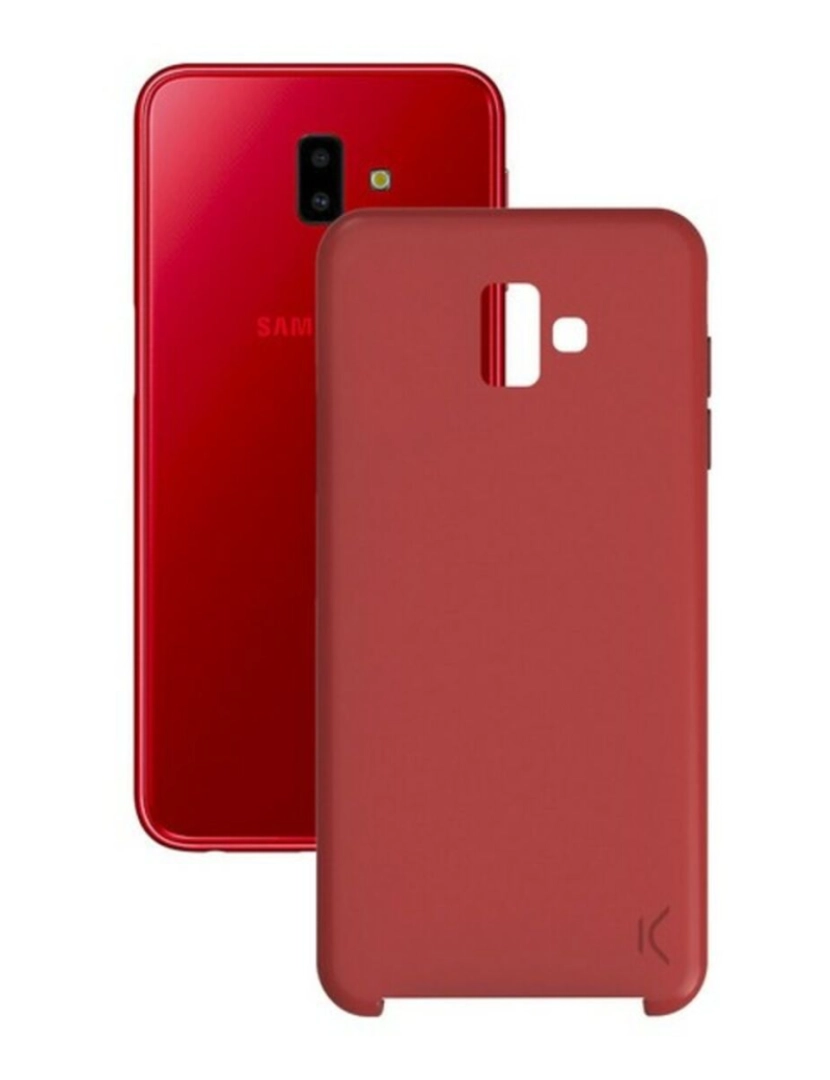 KSIX - Capa para Telemóvel Samsung Galaxy J6+ 2018 Soft Vermelho