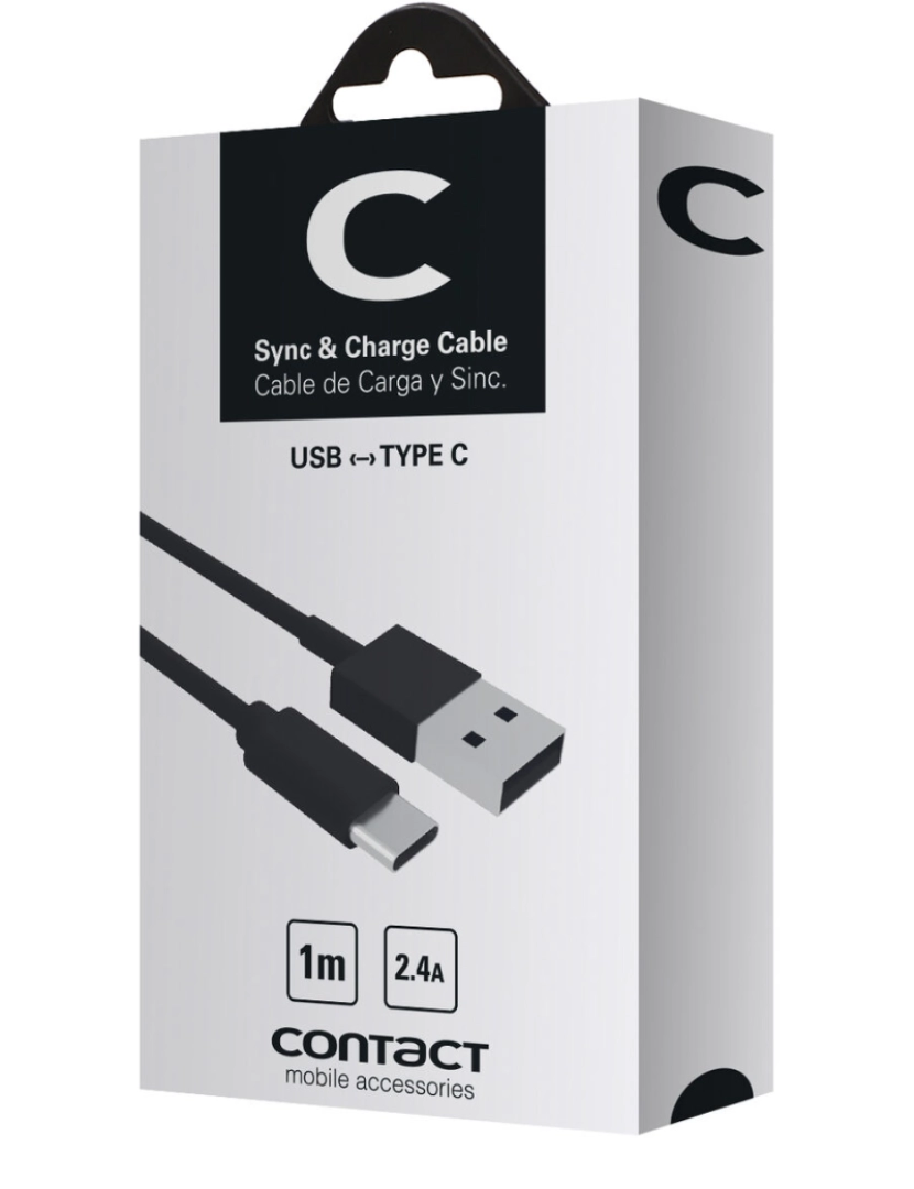 imagem de Cabo USB A para USB C Contact (1 m) Preto2