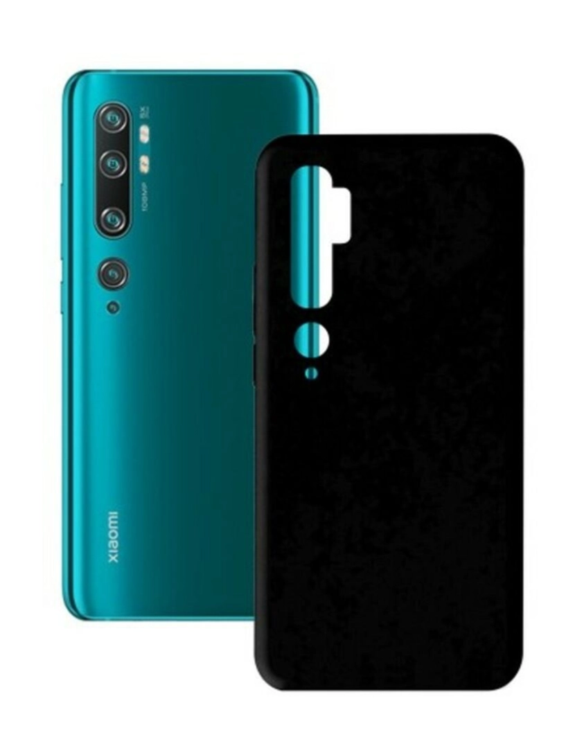 imagem de Capa para Telemóvel Xiaomi Mi Note 10/Note 10 Pro KSIX Soft Cover TPU Preto1