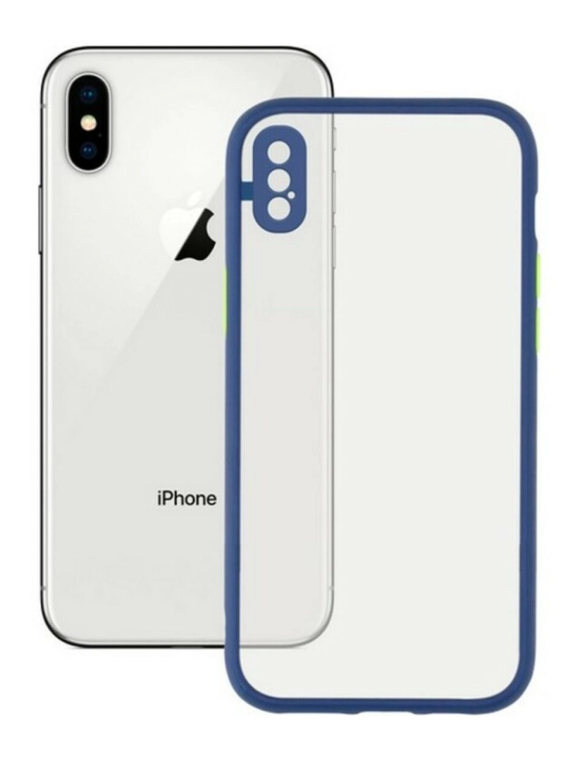 KSIX - Capa para Telemóvel iPhone X , XS KSIX Duo Soft Azul