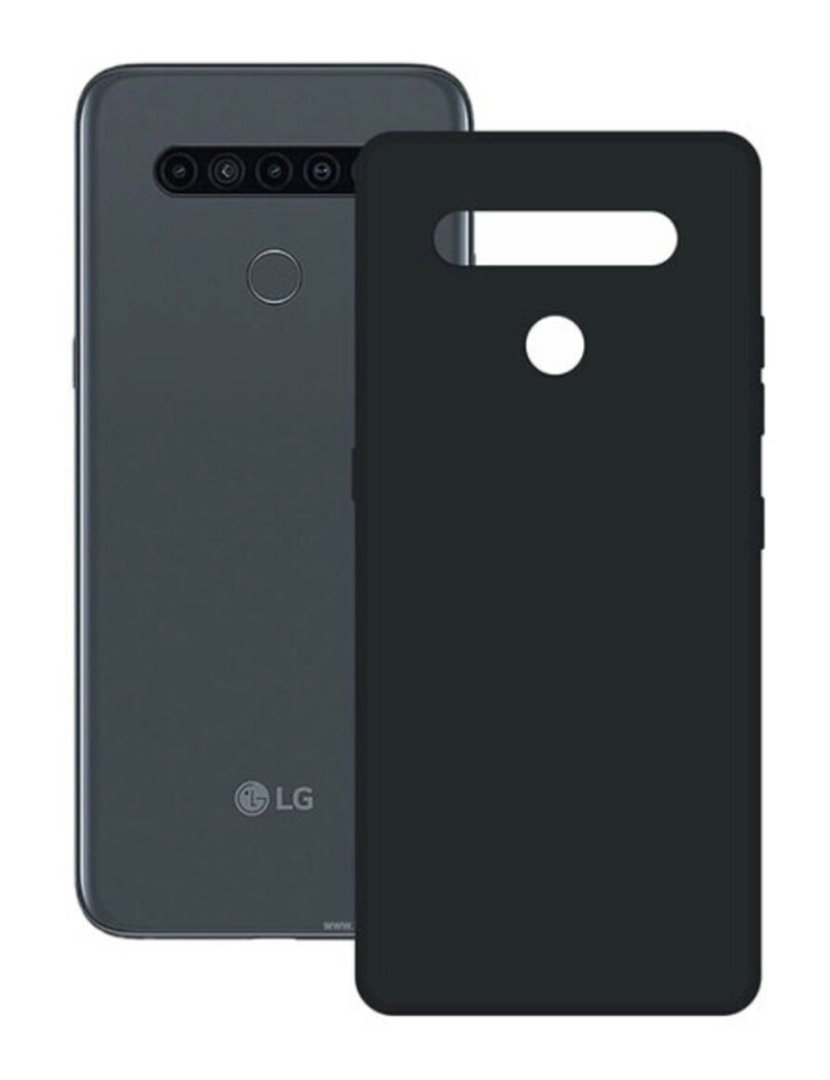 imagem de Capa para Telemóvel LG K41S Contact Silk TPU Preto1