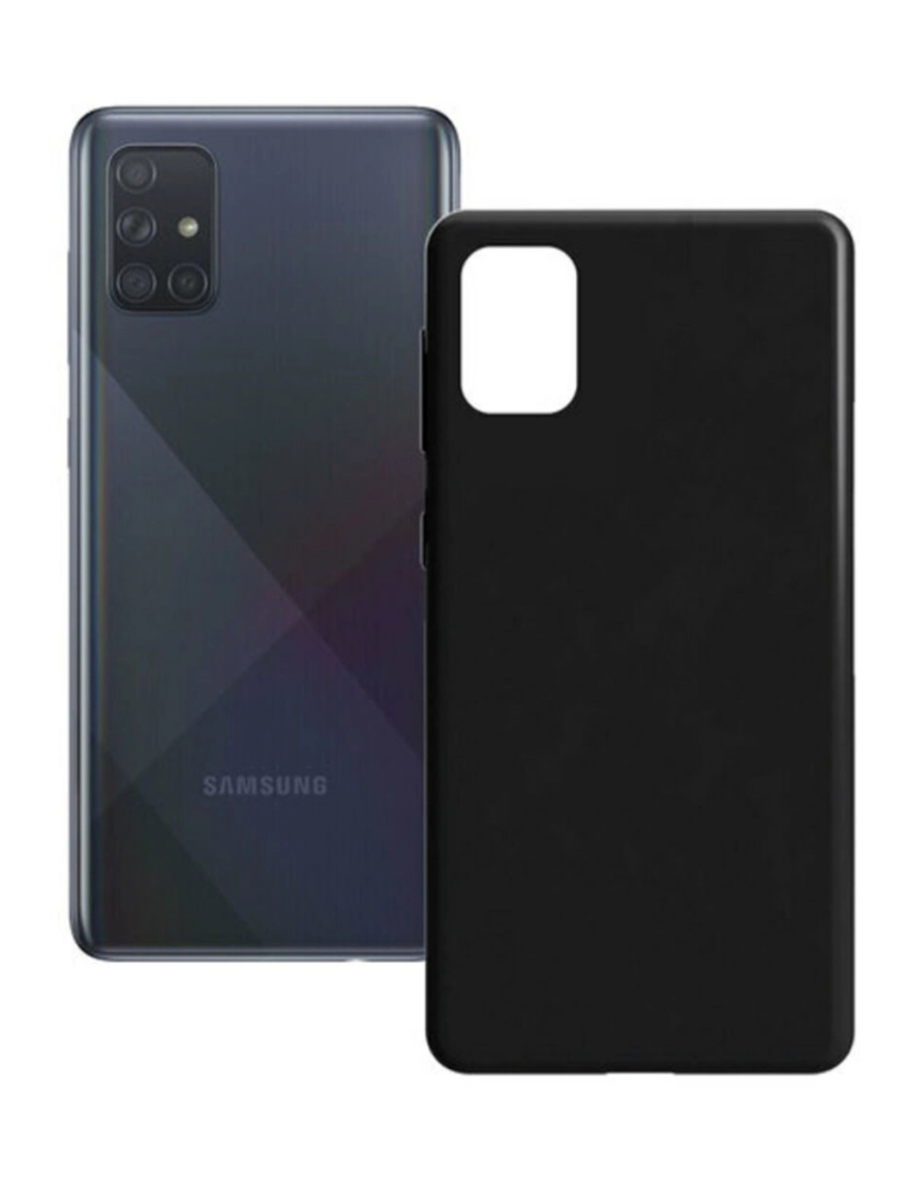 imagem de Capa para Telemóvel Samsung Galaxy A71 Contact Silk TPU Preto1