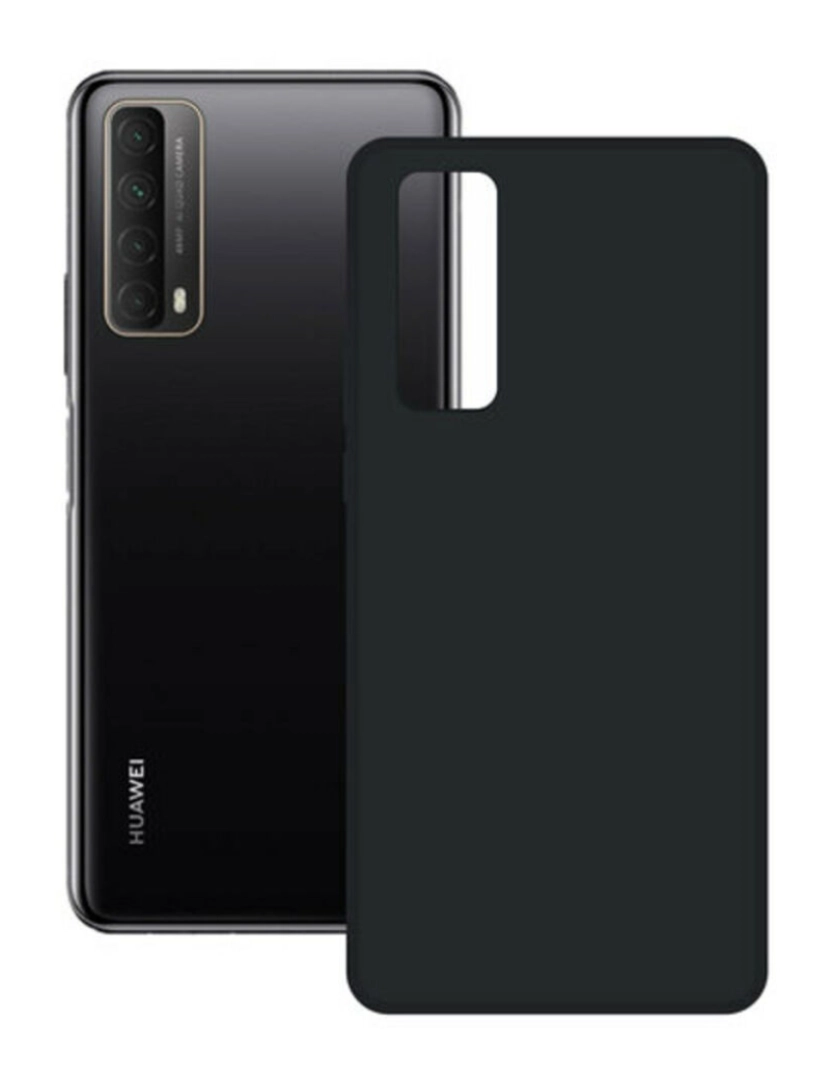 imagem de Capa para Telemóvel Huawei PSmart 2021 Contact Silk TPU Preto1