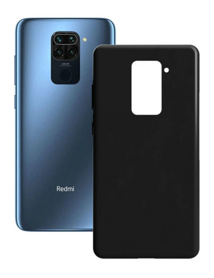 imagem de Capa para Telemóvel Xiaomi Redmi Note 9 Contact Silk TPU Preto1