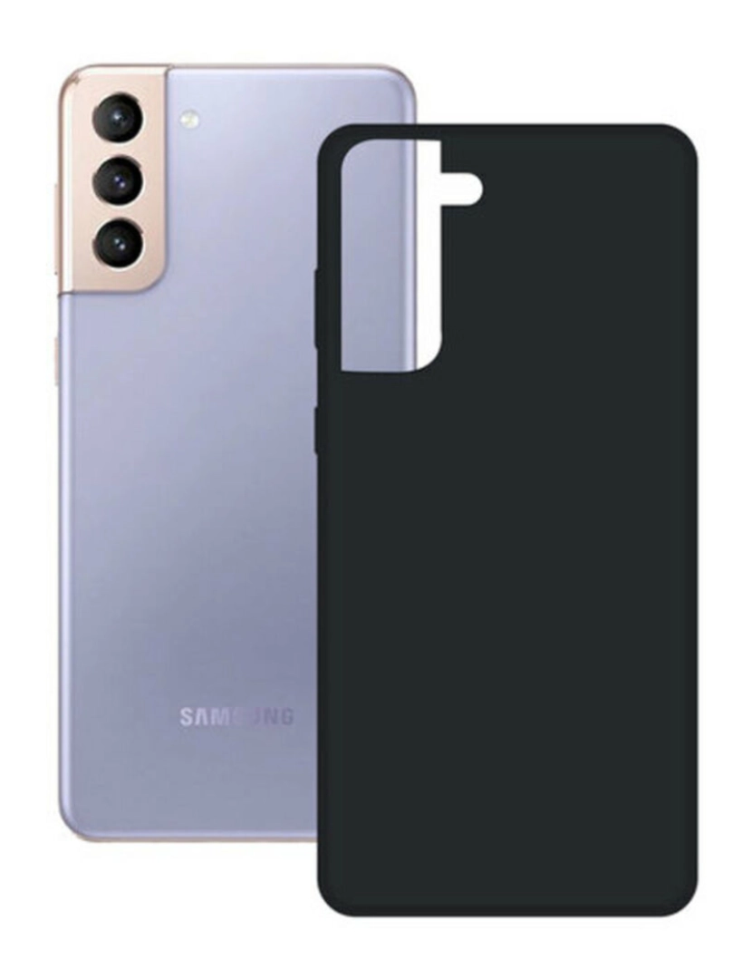 imagem de Capa para Telemóvel Samsung Galaxy S21+ KSIX Silk TPU Preto1