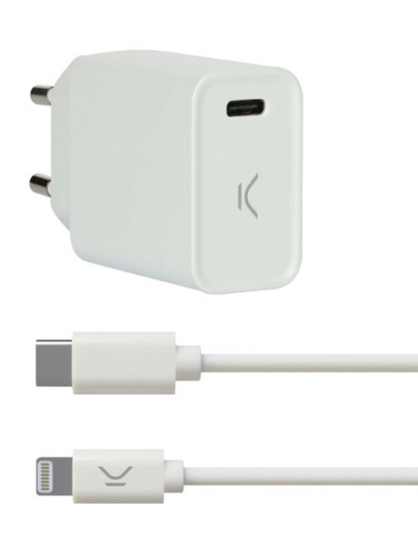 KSIX - Carregador Usb Iphone KSIX Apple-compatible Branco