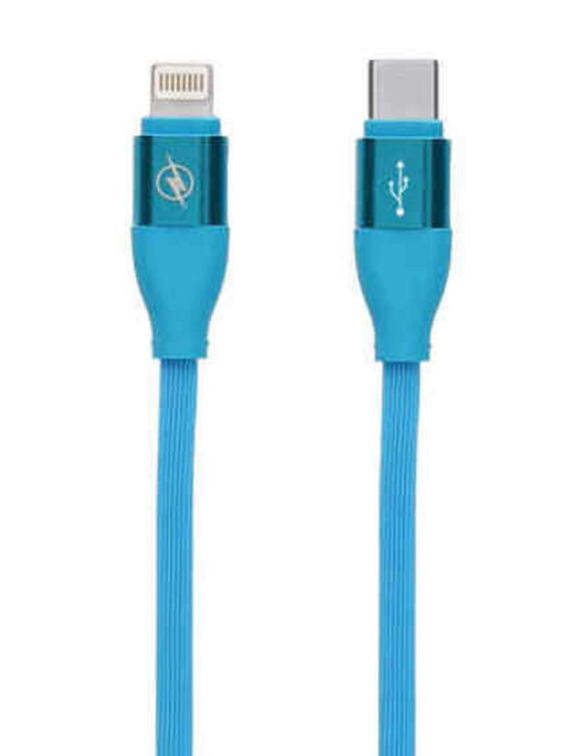 imagem de Cabo de dados/carregador com USB Contact LIGHTING Tipo C Azul (1,5 m)1
