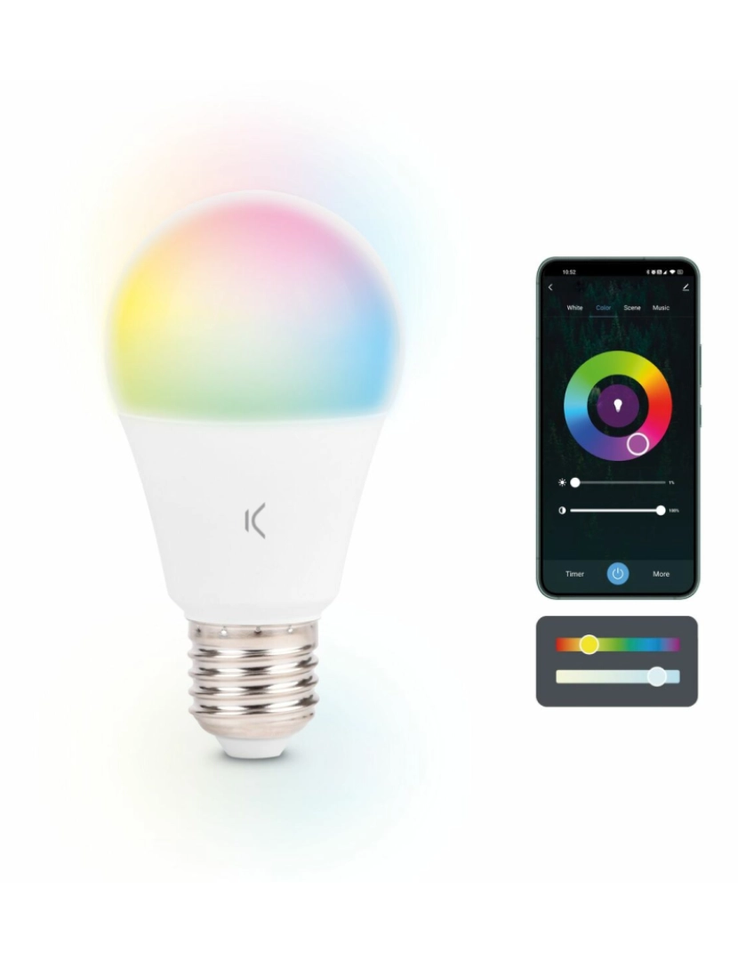 KSIX - Lâmpada LED KSIX E27 9W F