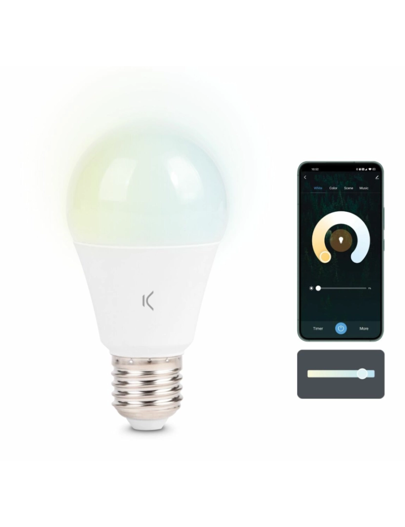 KSIX - Lâmpada LED KSIX E27 9W F