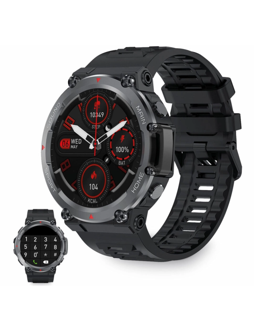 KSIX - Smartwatch Oslo 1,5´´ Bluetooth 5.0 270 Mah Preto