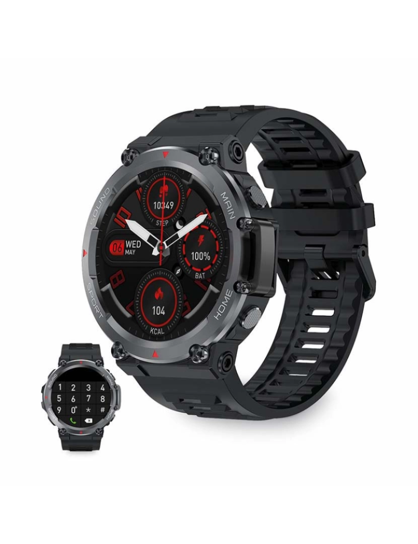 KSIX - Smartwatch Oslo 1,5´´ Bluetooth 5.0 270 Mah Preto