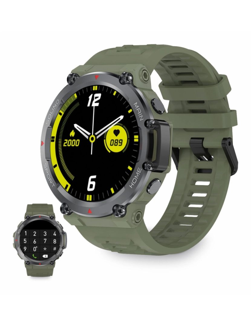 KSIX - Smartwatch Oslo 1,5´´ Bluetooth 5.0 270 Mah Verde