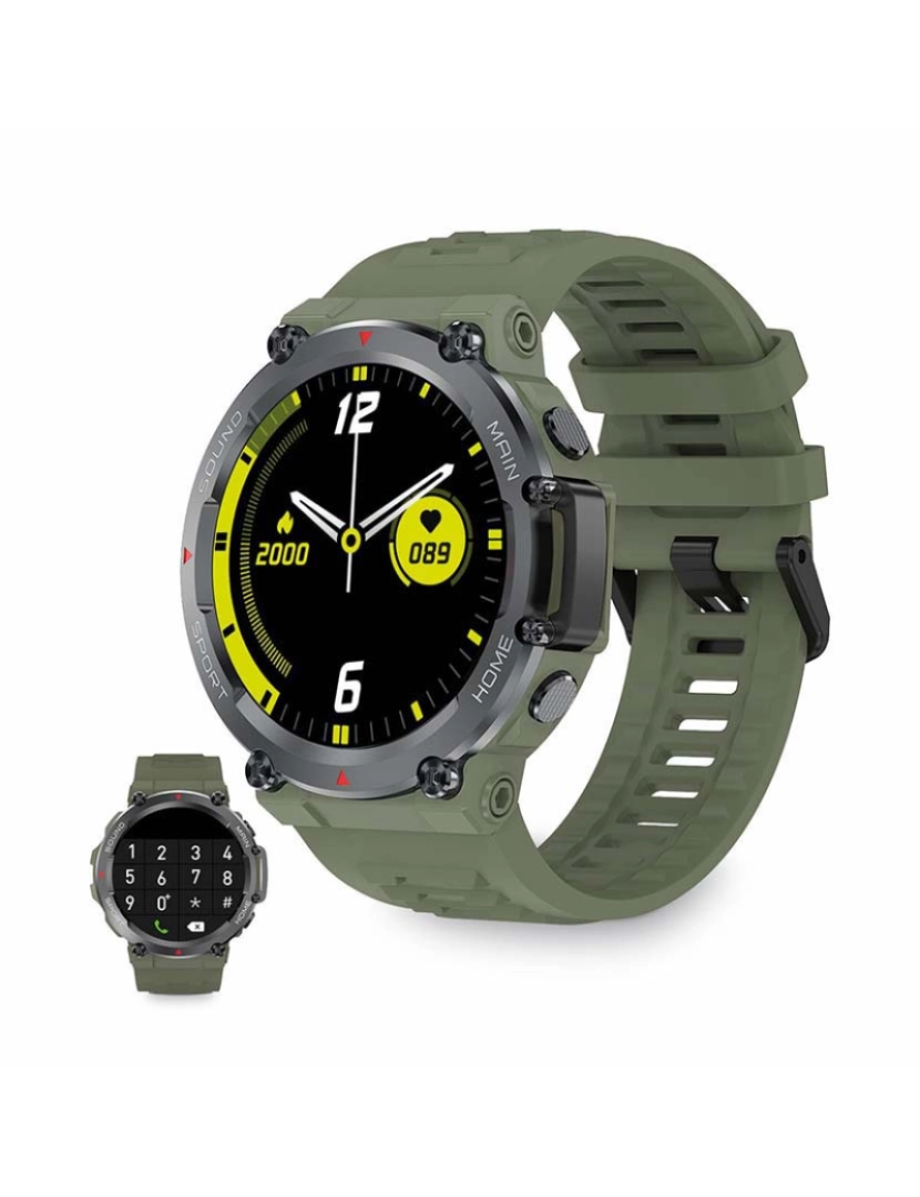 KSIX - Smartwatch Oslo 1,5´´ Bluetooth 5.0 270 Mah Verde