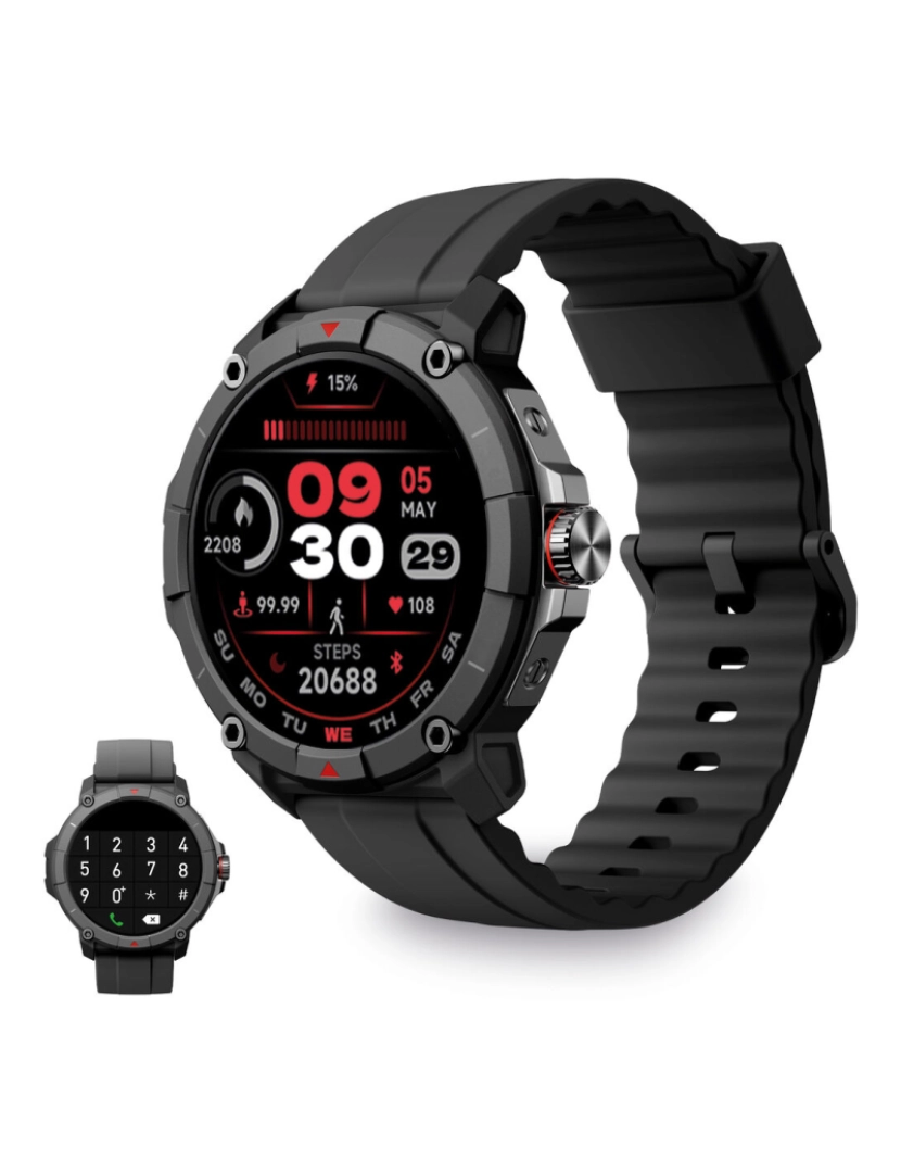 KSIX - Smartwatch Compass Preto