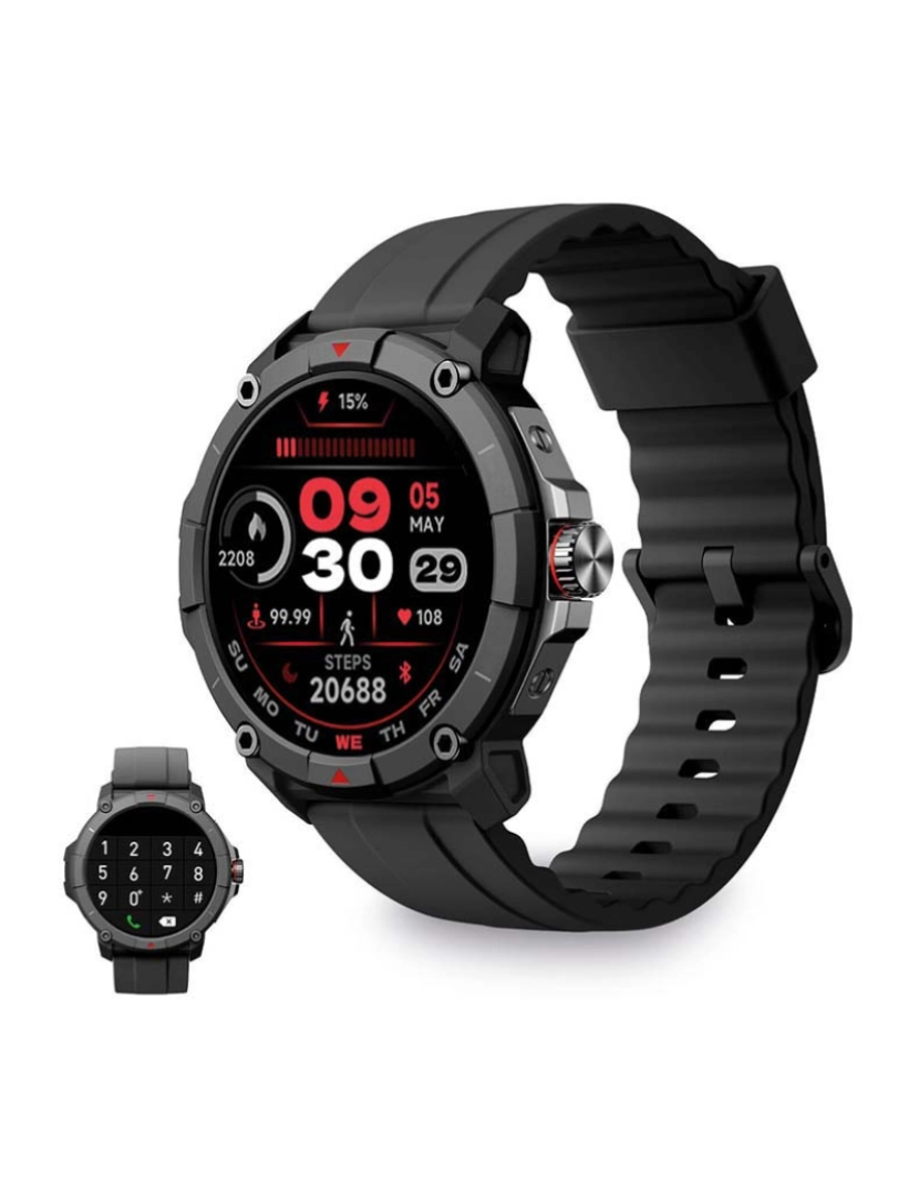 KSIX - Smartwatch Compass Preto