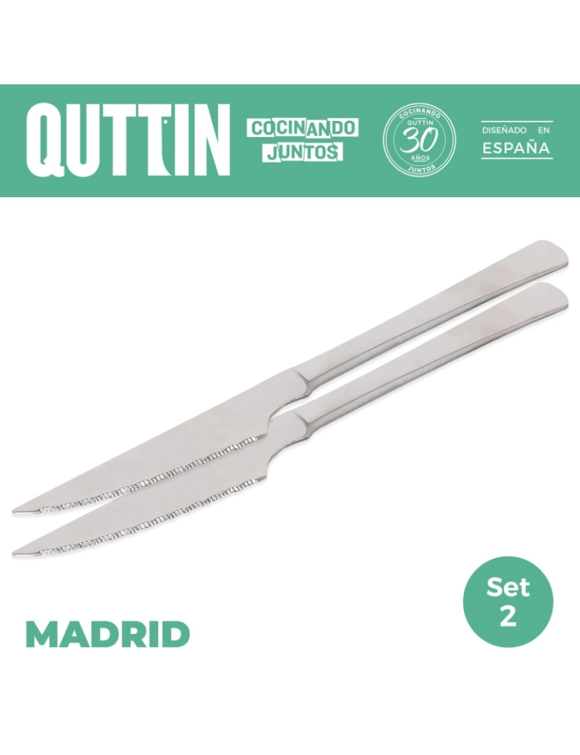 imagem de Conjunto de Facas para Carne Madrid Quttin (21 cm)3