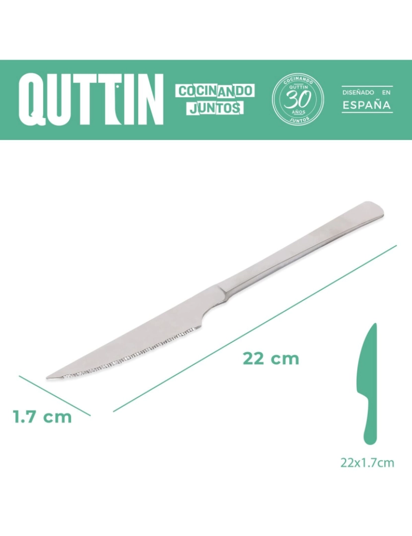 imagem de Conjunto de Facas para Carne Madrid Quttin (21 cm)4