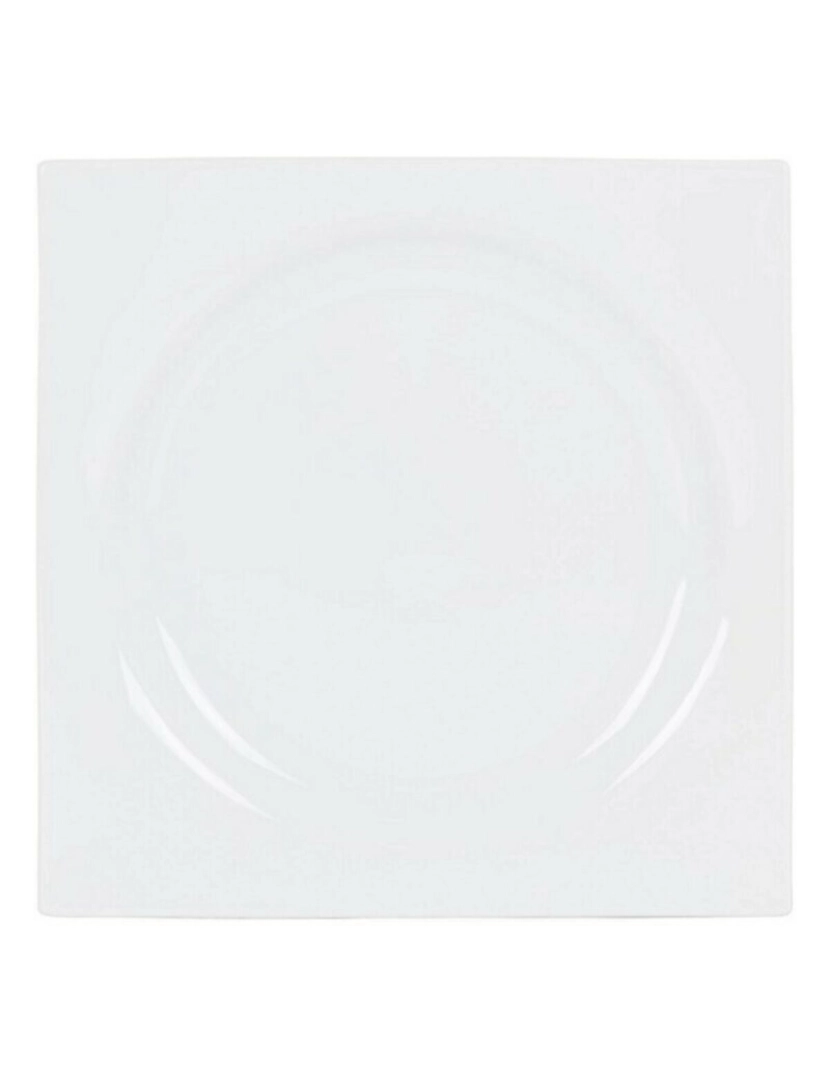 Inde - Prato de Jantar Inde Zen Porcelana Branco 27 x 27 x 3 cm