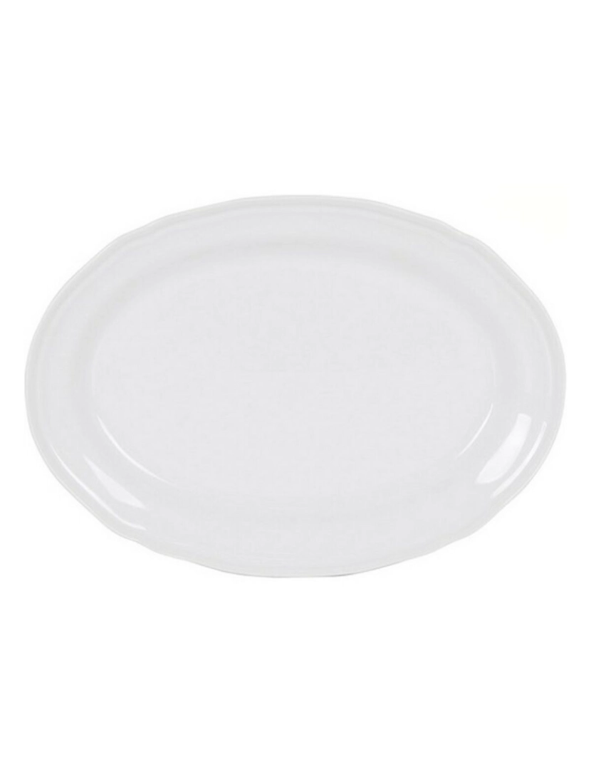 Inde - Recipiente de Cozinha Feuille Oval Porcelana Branco (28 x 20,5 cm)