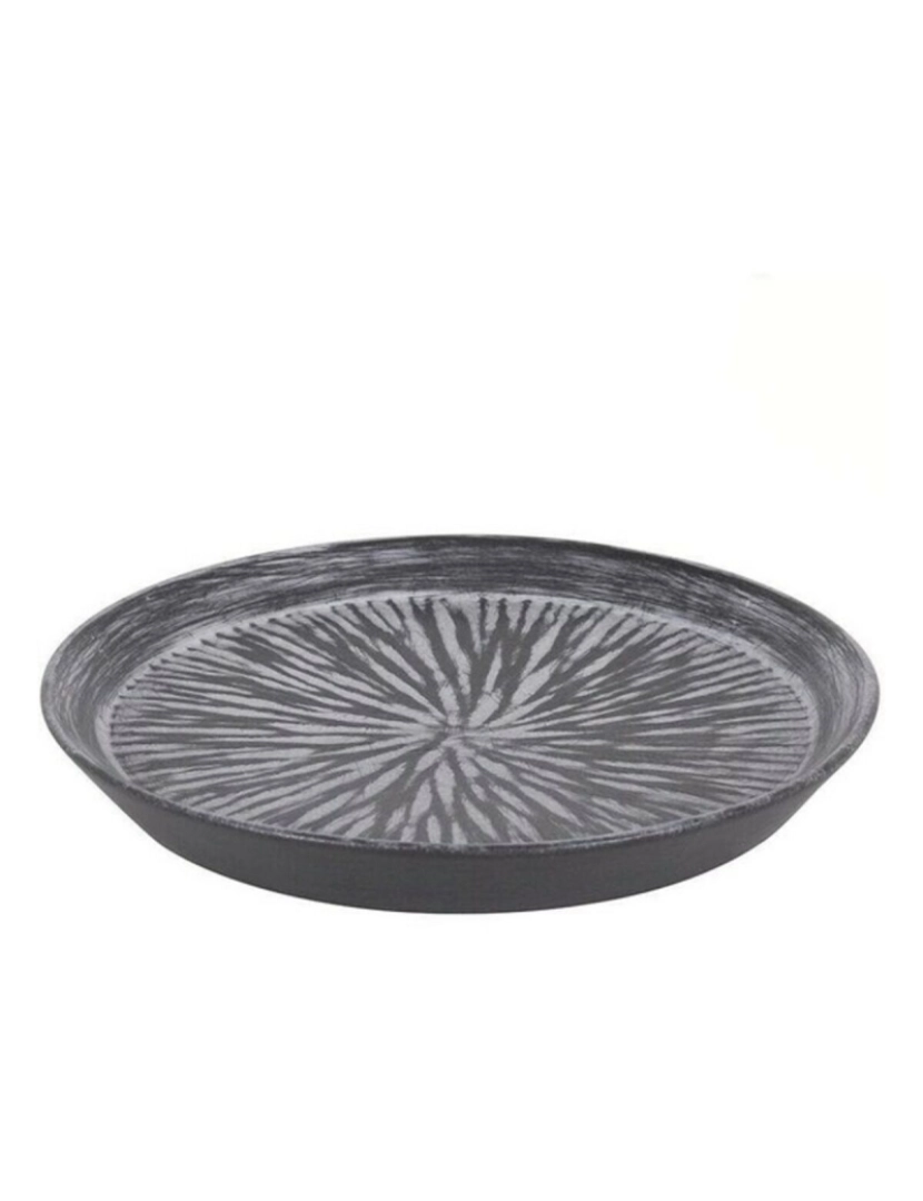 imagem de Prato de Sobremesa Inde Stoneware Lotus Preto Porcelana1