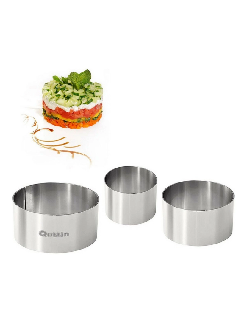 Quttin - Moldes Quttin Redondo Prateado Aço inoxidável (3 pcs)