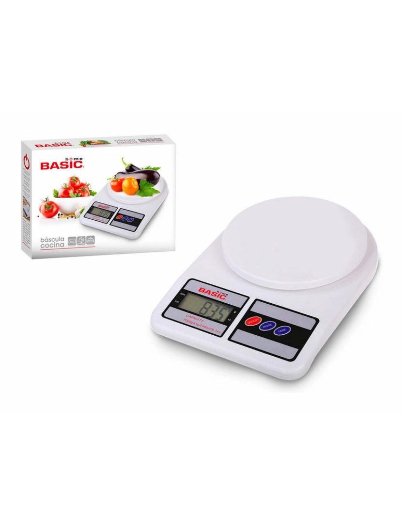 Basic Home - balança de cozinha Basic Home Digital LCD 7 kg Branco (23 x 16 x 3,6 cm)