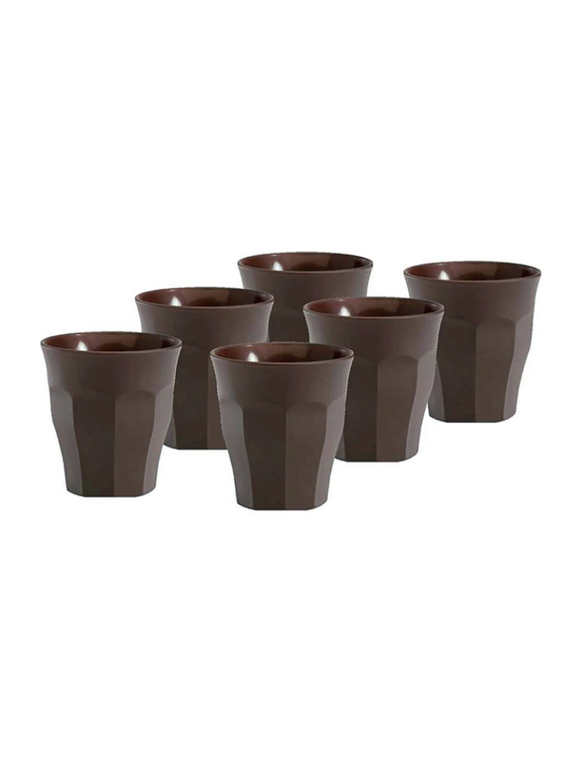 Duralex - Conjunto de Copos Duralex Picardie Castanho 90 ml Ø 6,5 x 6,7 cm (6 Unidades)