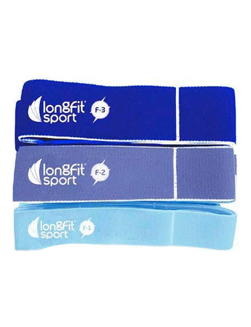 Longfit Sport - Bandas elásticas de resistência LongFit Sport   Azul 3 Peças