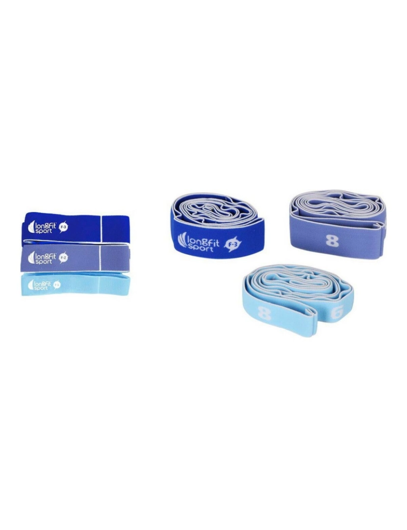 imagem de Bandas elásticas de resistência LongFit Sport   Azul 3 Peças2