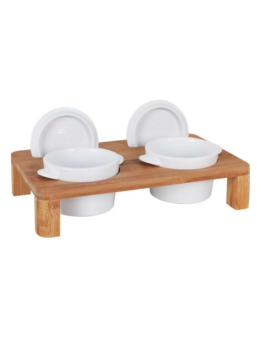 imagem de Suporte Inde Tacho x 2 Bambu Porcelana 29 x 18 x 6 cm1