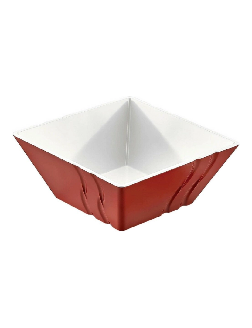 imagem de Tigela Inde Luxor Melamina Rojo/Blanco Vermelho 24 x 24 x 10 cm1