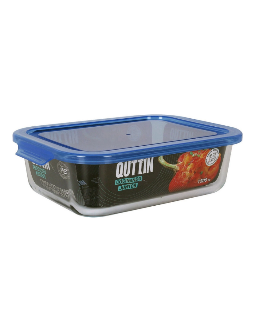 imagem de Lancheira Quttin   Retangular Azul 1,5 L 23 x 17,5 x 7 cm1