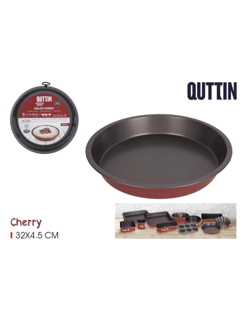 imagem de Molde para o Forno Quttin Cherry Aço com carbono 32 x 4,5 cm2