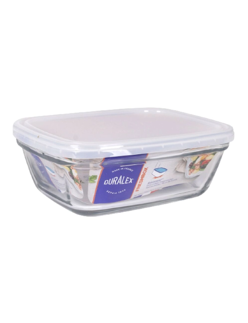 Duralex - Lancheira Retangular com Tampa Duralex Freshbox 1,1 L Transparente Retangular