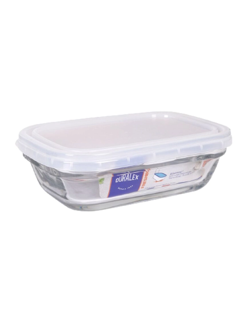 Duralex - Lancheira Retangular com Tampa Duralex Freshbox 400 ml Transparente Retangular