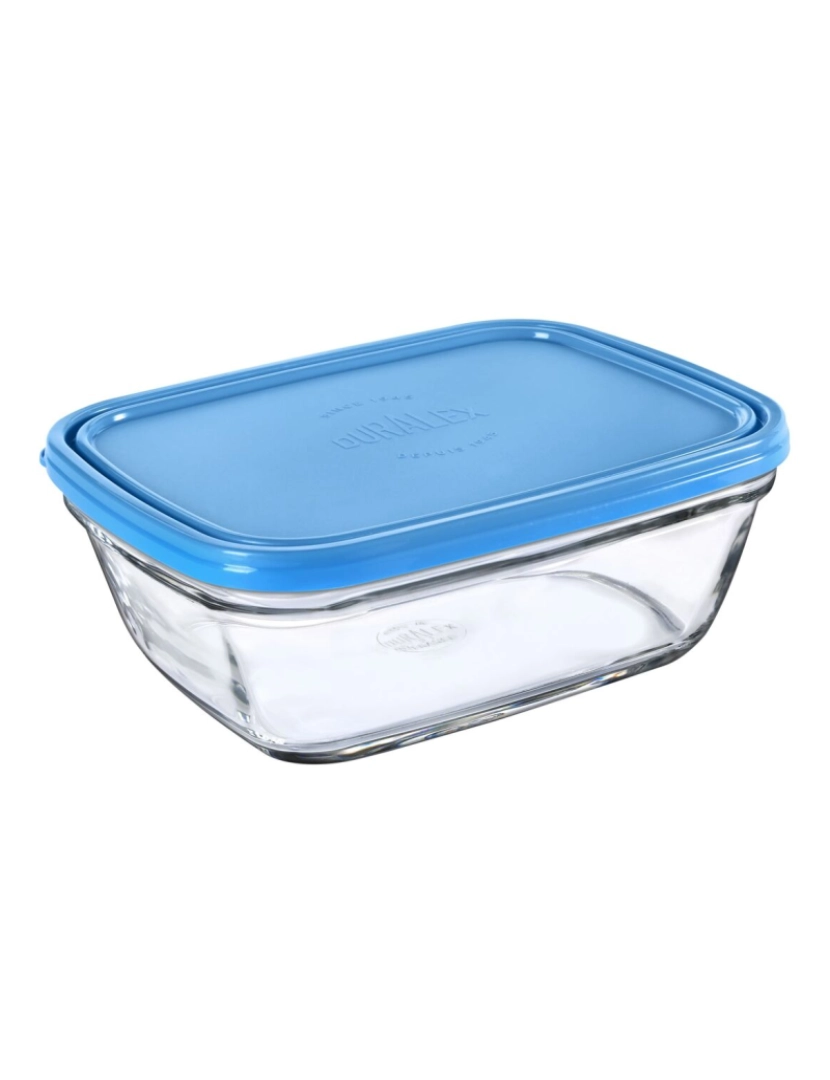 Duralex - Lancheira Retangular com Tampa Duralex Freshbox Azul 1,7 L