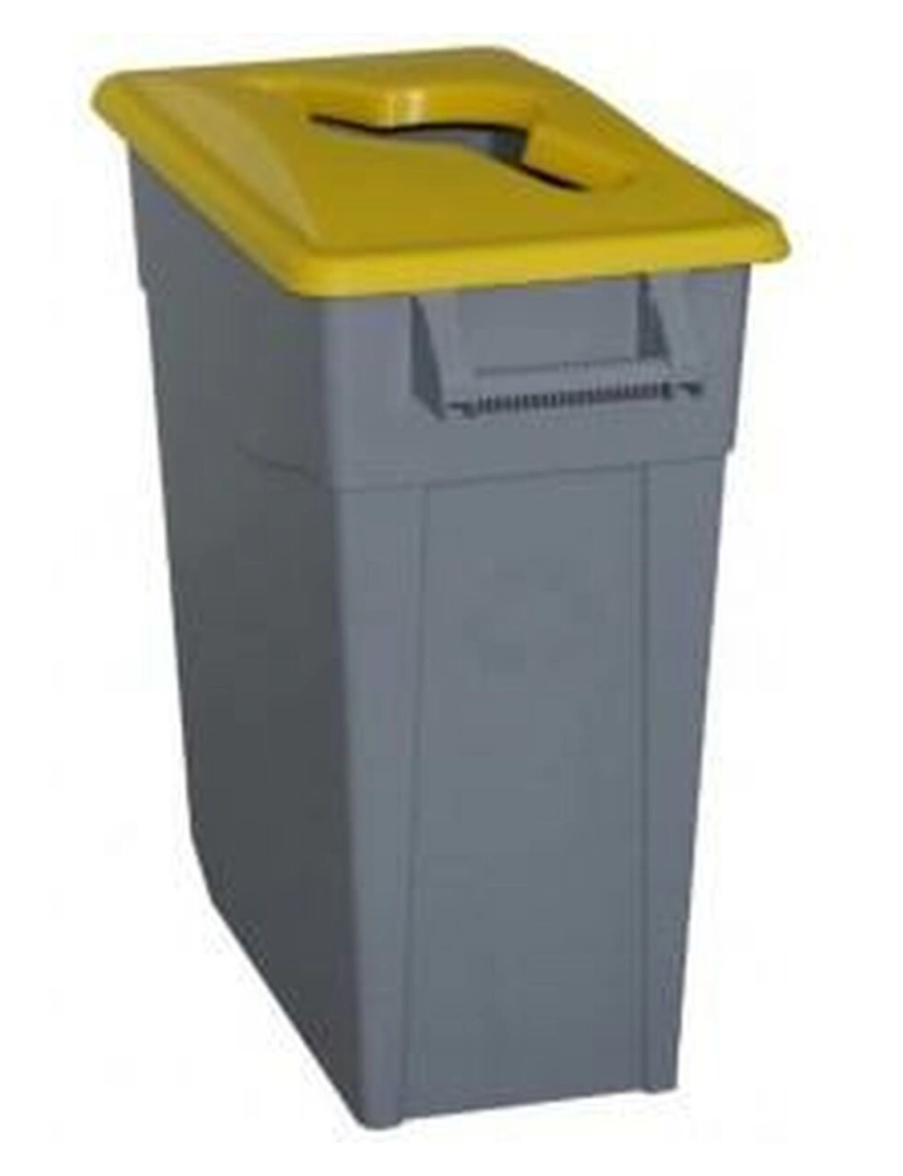 imagem de Caixote de Lixo para Reciclagem Denox 65 L Amarelo1